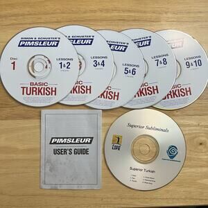 Pimsleur Turkish Basic Course Level 1 Lessons 1 to 10 CD Learn to Speak Understa